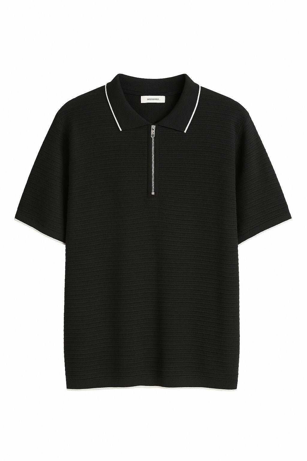 Men’s Textured Half-Zip Polo Shirt