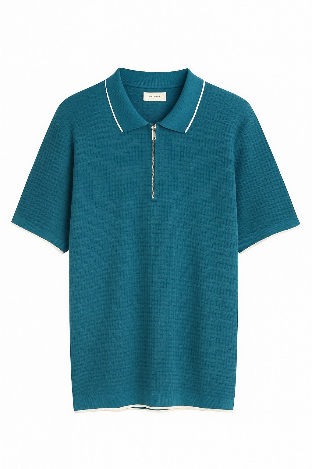 Men’s Textured Half-Zip Polo Shirt