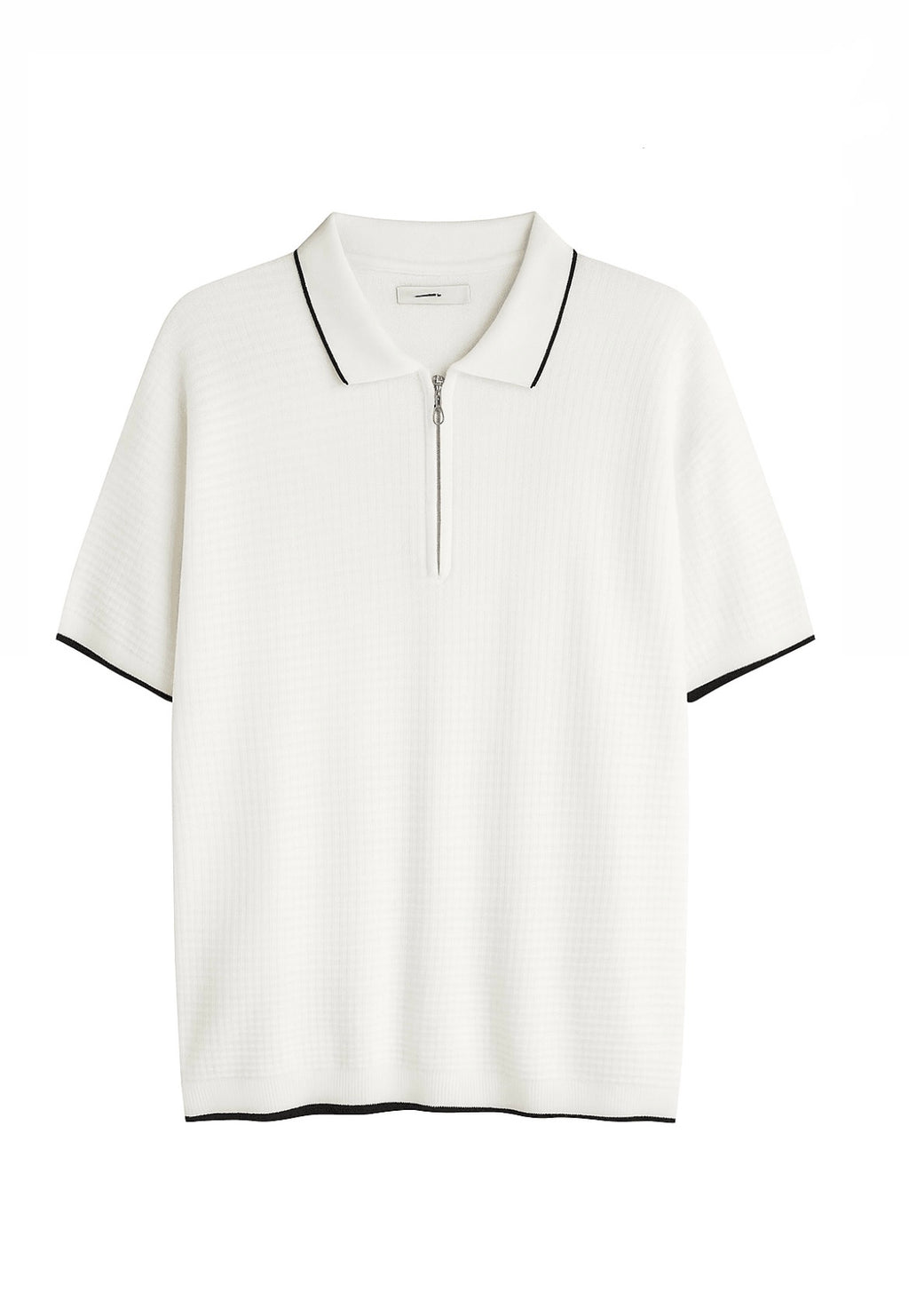 Men’s Textured Half-Zip Polo Shirt