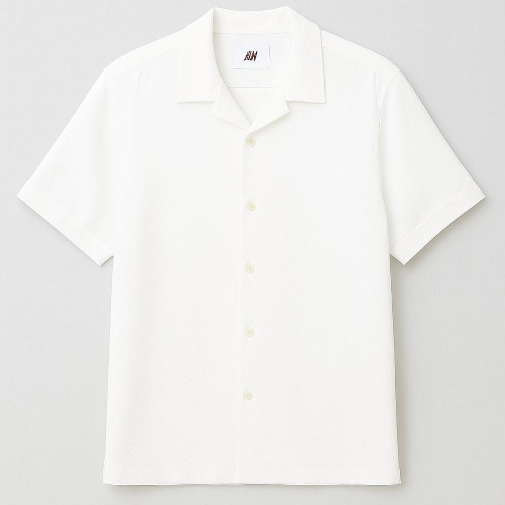 Classic Navy Short-Sleeve Button-Up Shirt