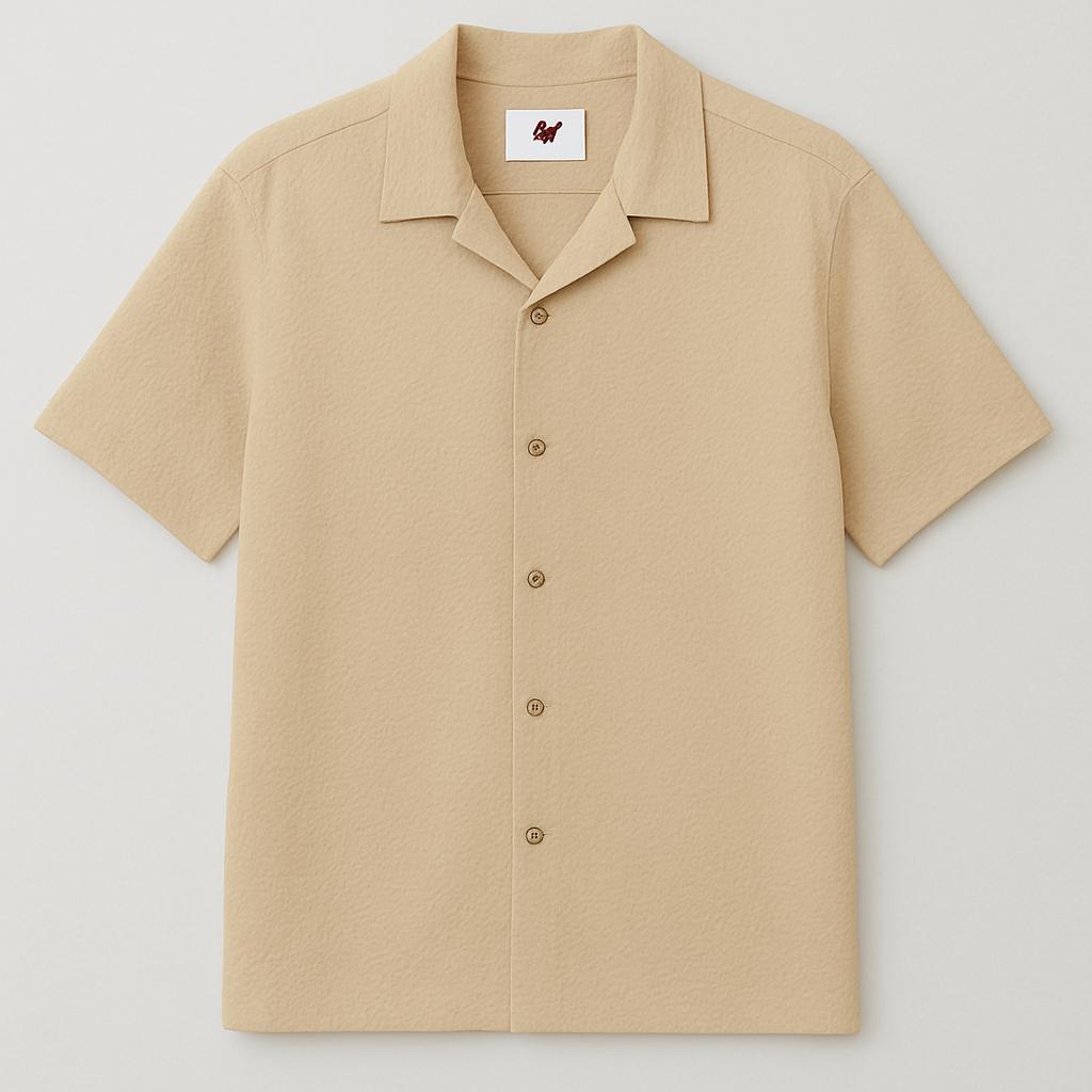 Classic Navy Short-Sleeve Button-Up Shirt