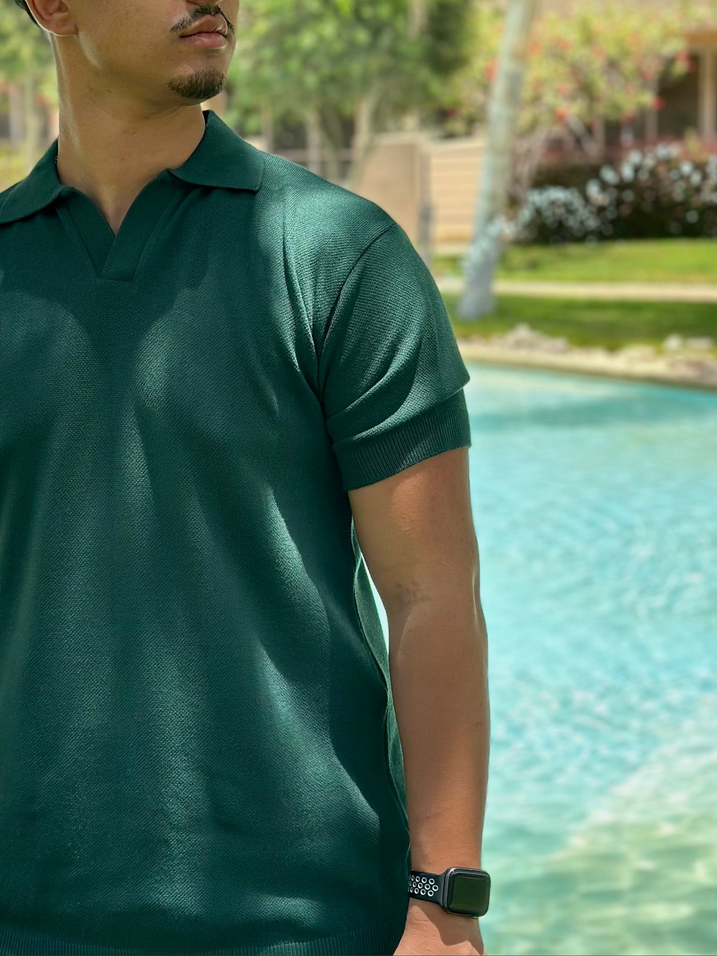 V-Neck short sleeve knitwear