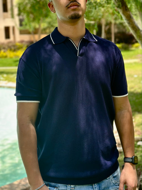 The Outlined V-Edge Polo